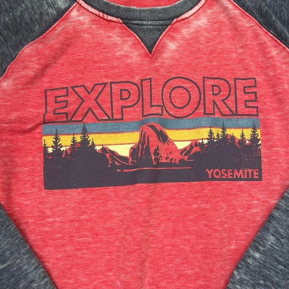 Vintage Camp David red Yosemite sweatshirt Size M - Picture 3 of 3